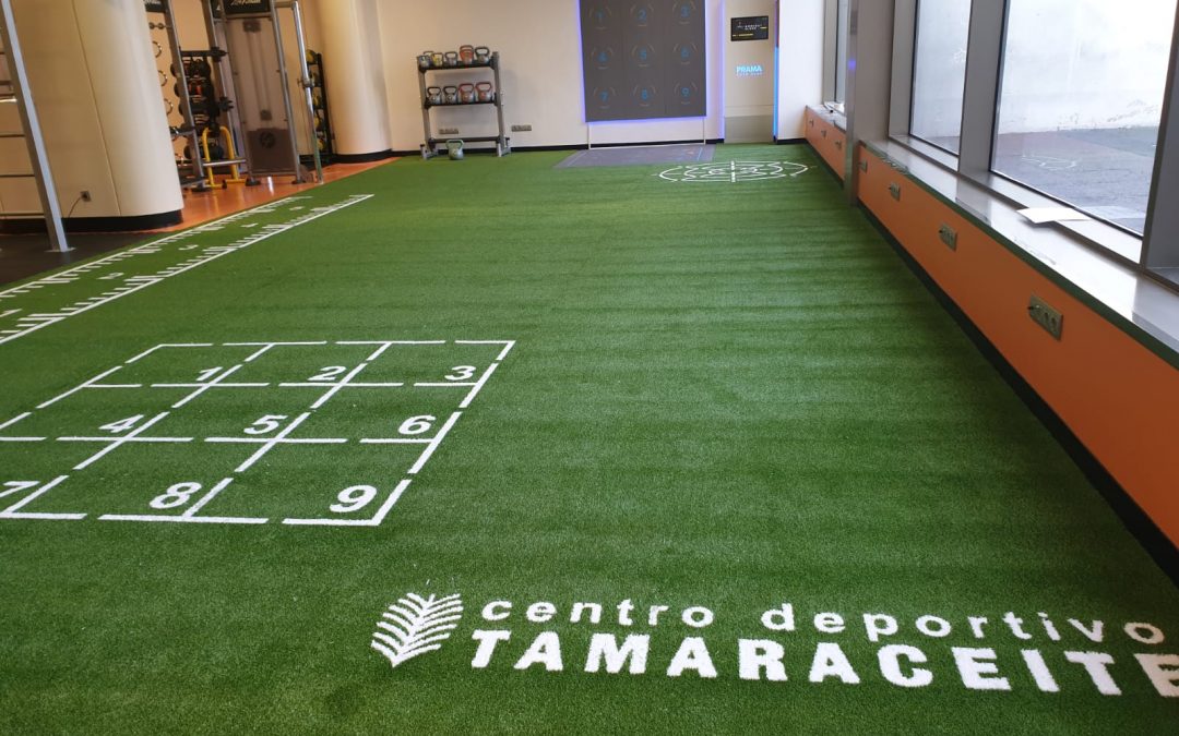 Césped Turflex con marcaje insertado para el Centro Deportivo Tamaraceite en Gran Canaria